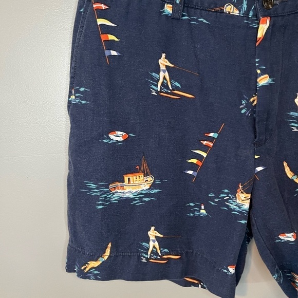 POLO Ralph Lauren Retro Print Ski Sailing Cotton 6” Shorts - Picture 3 of 9